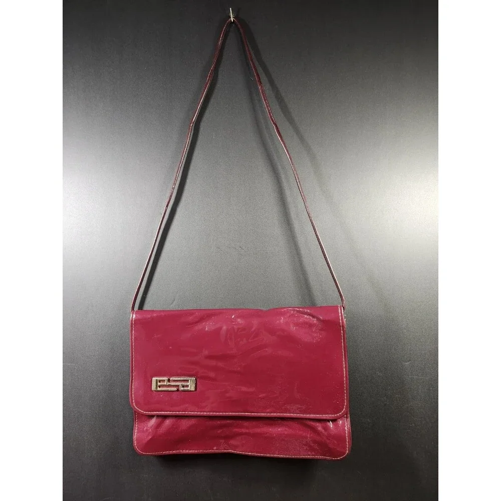 vintage Pierre Balmain patent leather evening shoulder bag